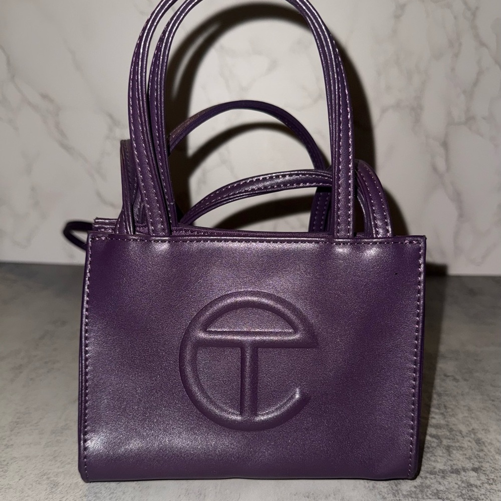 Telfar Small Eggplant Shopper Bag